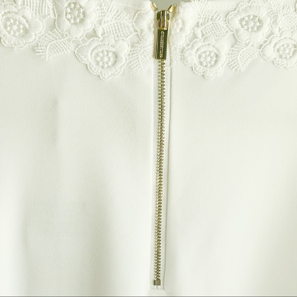 NEW Neiman Marcus White Bridal Lace Top - Picture 4 of 7